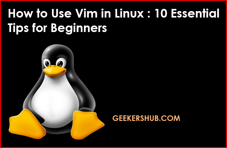 how to use Vim in Linux